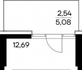 1-комн, 31 кв м, этаж 6/17 Коллективный пер, 8