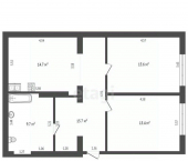 2-комн, 71кв м, этаж 4/4 Симонок улица, 55В бл21