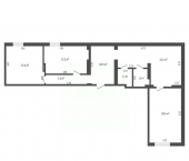 3-комн, 95кв м, этаж 1/4 Симонок улица, 55В бл21