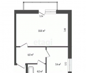 1-комн, 40кв м, этаж 2/5 ул Цурцумия, 5