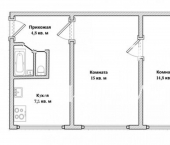 2-комн, 45кв м, этаж 5/5 б-р Ленина, 15/1
