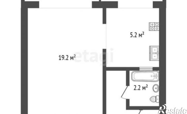 1-комн квартира ул Хрусталева, 69,  д. 69