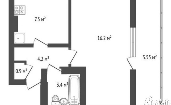 1-комн квартира ул Бориса Михайлова, 1,  д. 1