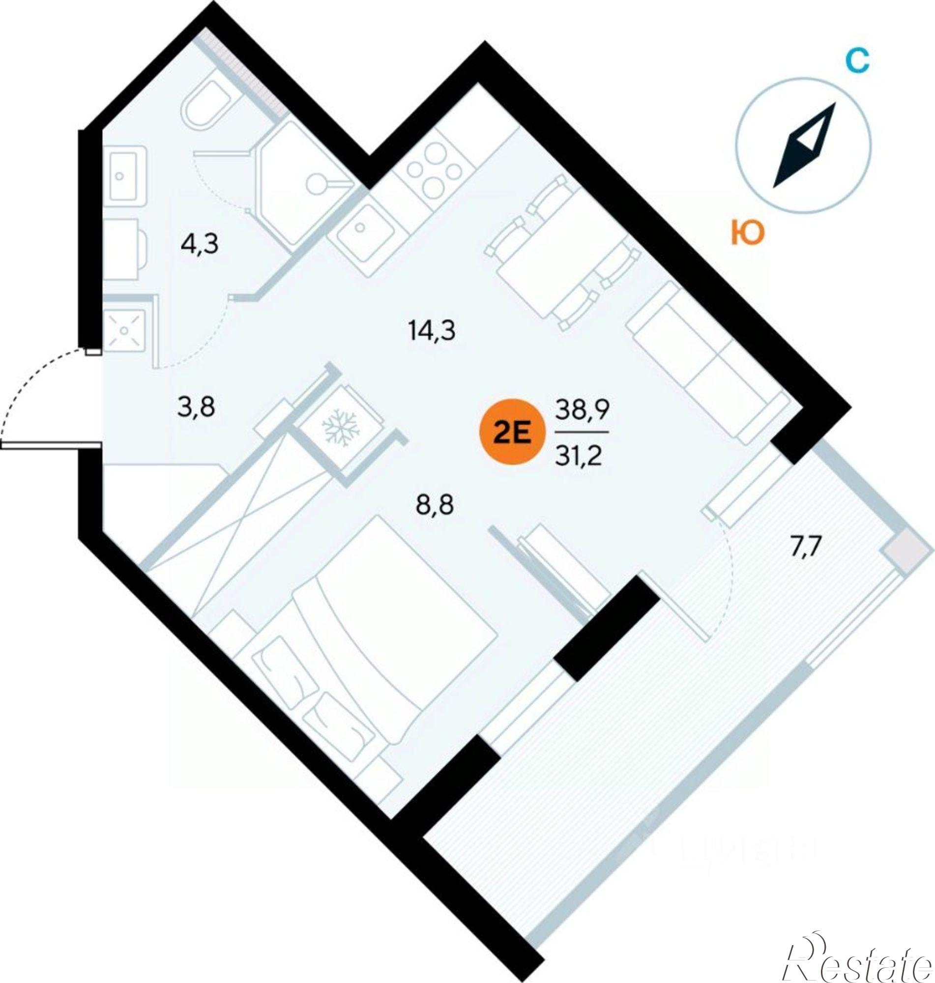 Купить квартиру за 16 445 200 рублей на улица Аллея Дружбы, c10А