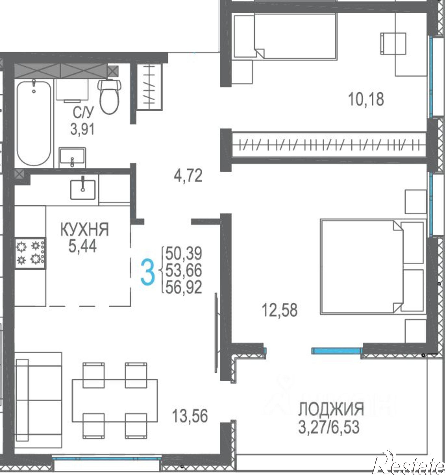 Купить квартиру за 10 644 000 рублей на Сакский район