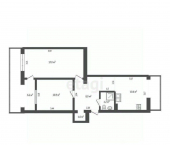 2-комн, 55кв м, этаж 2/5 улица Кирова, 20