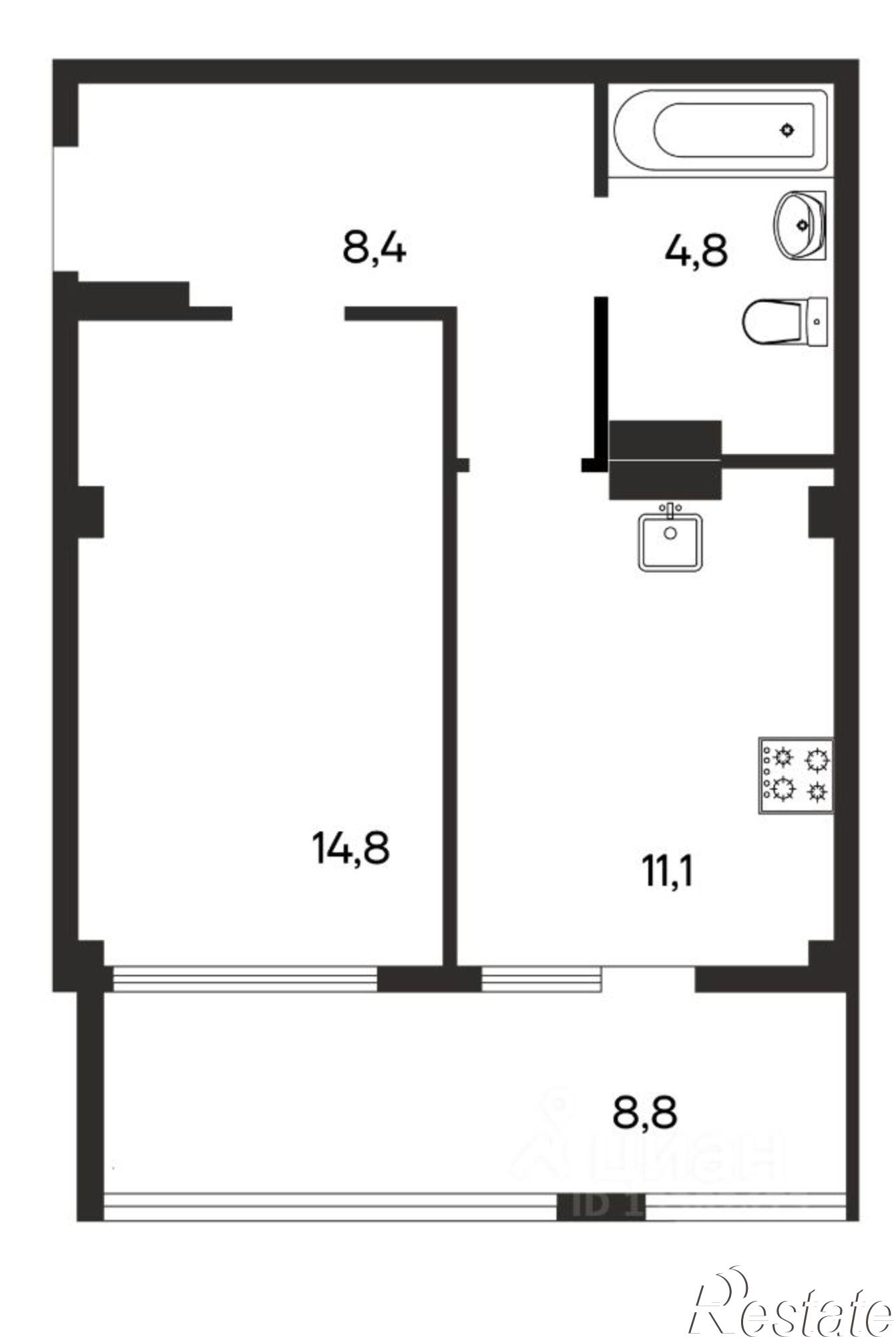 Купить квартиру за 7 229 300 рублей на улица Мира, 20