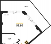 -комн, 59.9 кв м, этаж 3/5 Летчиков улица, д.10