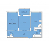 2-комн, 58 кв м, этаж 2/9 Грина улица, 43