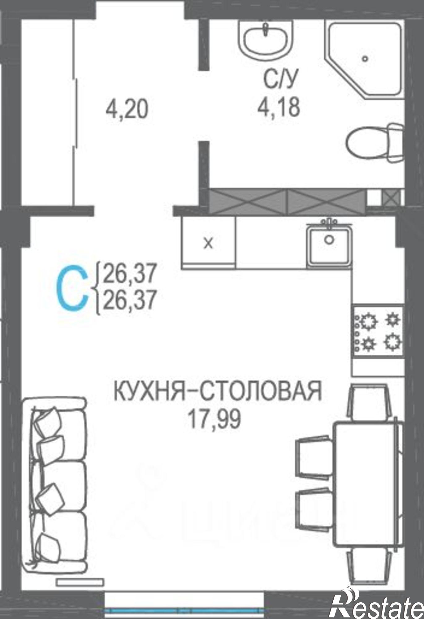 Купить квартиру за 4 530 530 рублей на ул Магистральная, 3