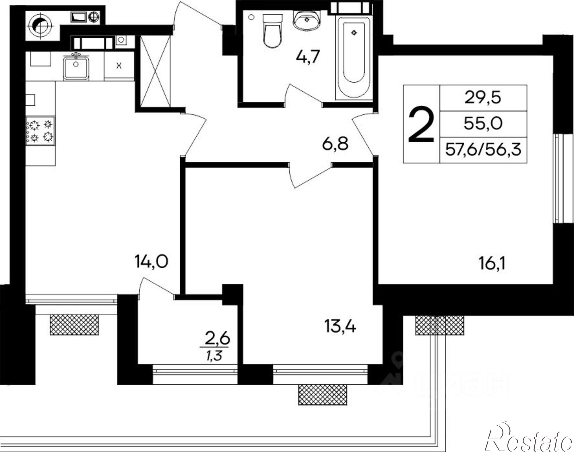 Купить квартиру за 18 144 000 рублей на Маячная улица, 10