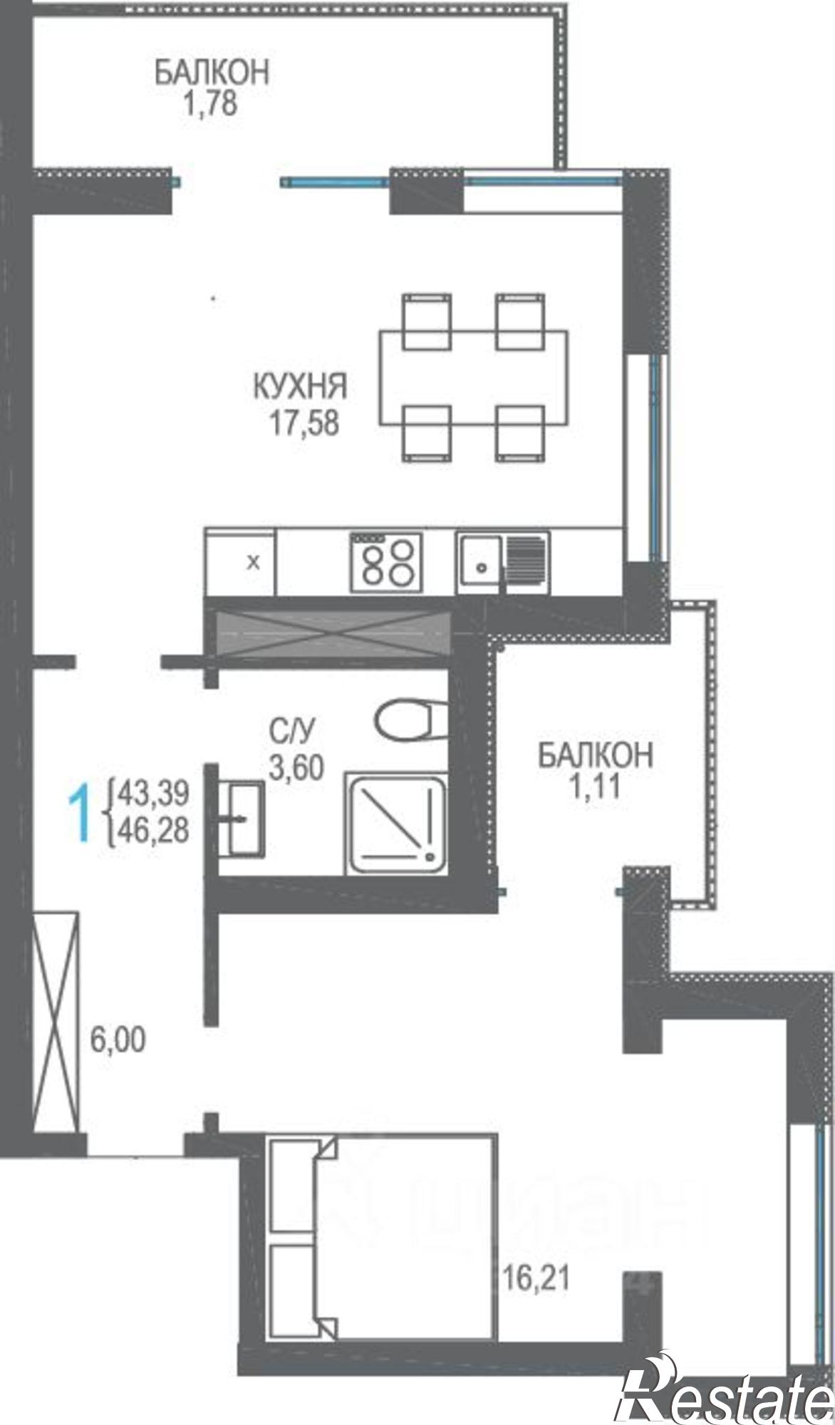 Купить квартиру за 18 002 900 рублей на Алушта, Пограничный переулок