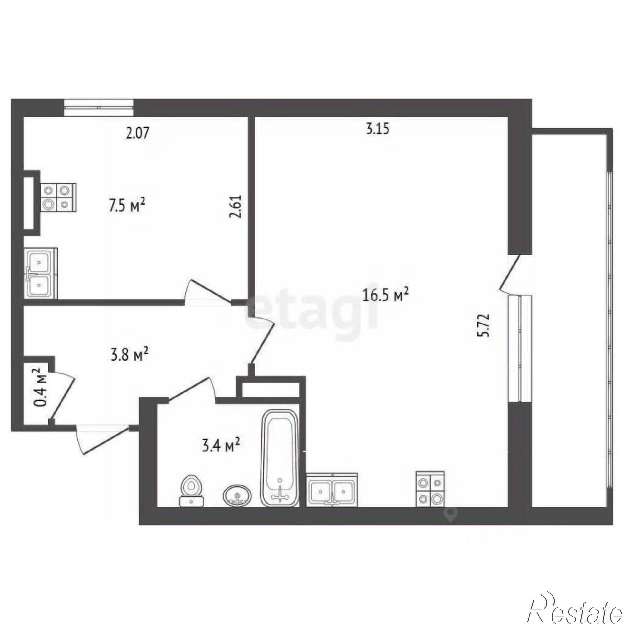 Купить квартиру за 5 500 000 рублей на улица Генерала Мельника, 9