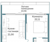 2-комн, 56 кв м, этаж 2/8 г. Саки, ул. Морская