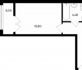 2-комн, 62 кв м, этаж 5/9 улица Согласия, 23