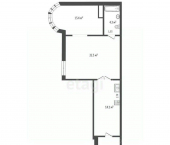 1-комн, 59кв м, этаж 2/11 улица Авроры, 110