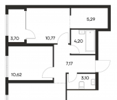 2-комн, 66 кв м, этаж 1/4 Симферопольский район