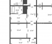 2-комн, 116кв м, этаж 1/6 Адмиральский бульвар, 7Д/7Е