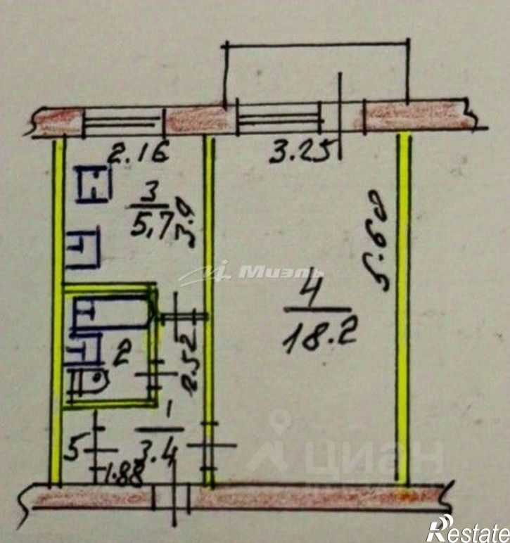 1-комн квартира Симферополь г., 1 Конной Армии ул., д.19