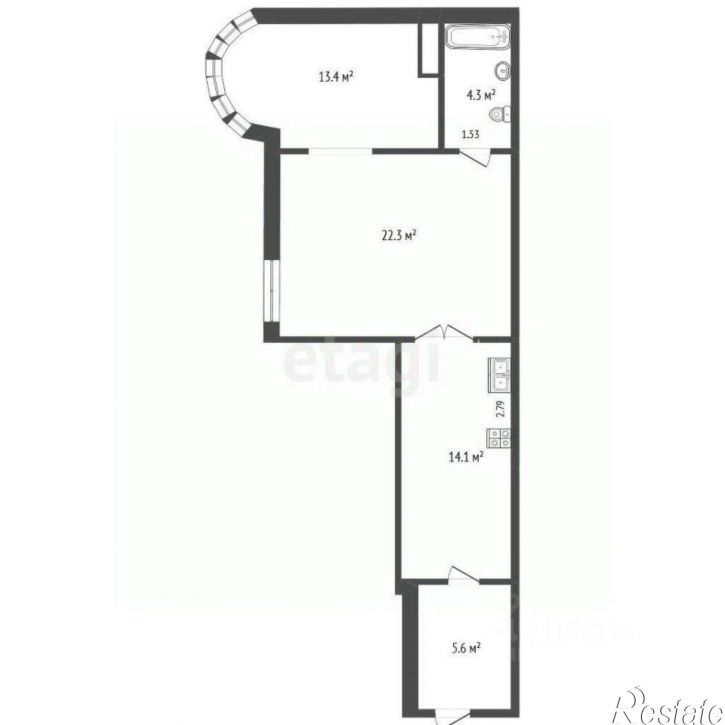 1-комн квартира улица Авроры, 110,  д. 110