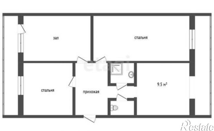 3-комн квартира Севастополь, улица Николая Музыки, 66