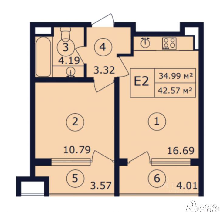 1-комн квартира улица Ленина, 96,  д. 96