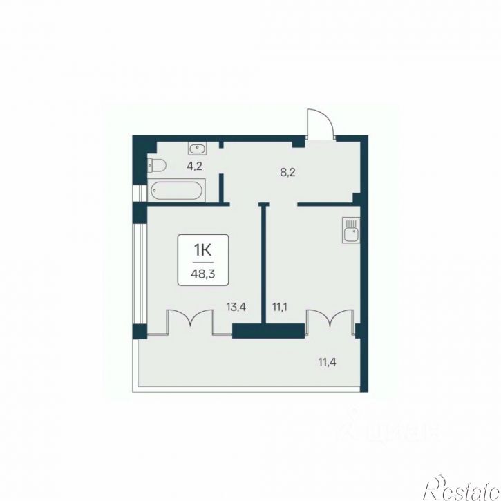 1-комн квартира в новом доме Севастопольское шоссе, 2А,  д. 2А