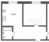 2-комн, 50кв м, этаж 2/2 ул Щербака, 5