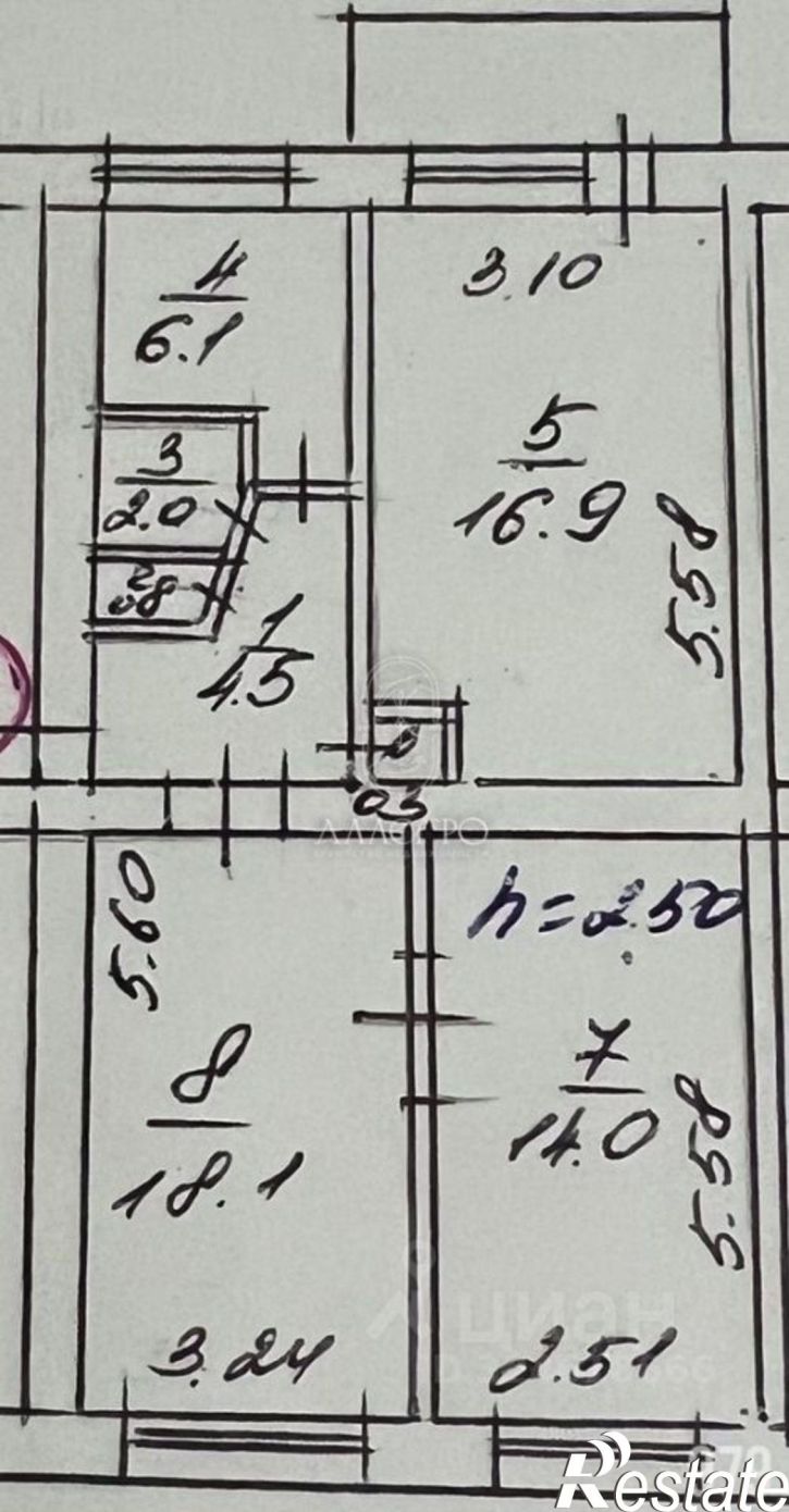 3-комн квартира проспект Октябрьской Революции, 67