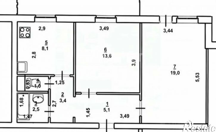 2-комн квартира ул Адмирала Фадеева, 25г,  д. 25г