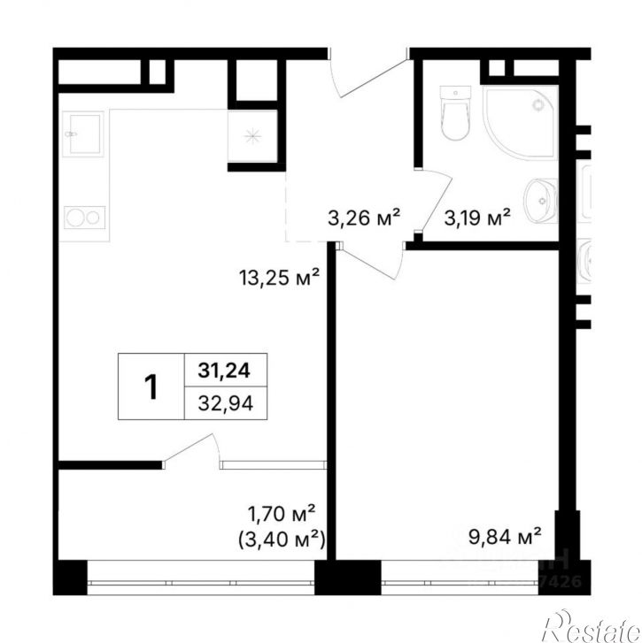 1-комн квартира в новом доме ул Донецкая, 3,  д. 3