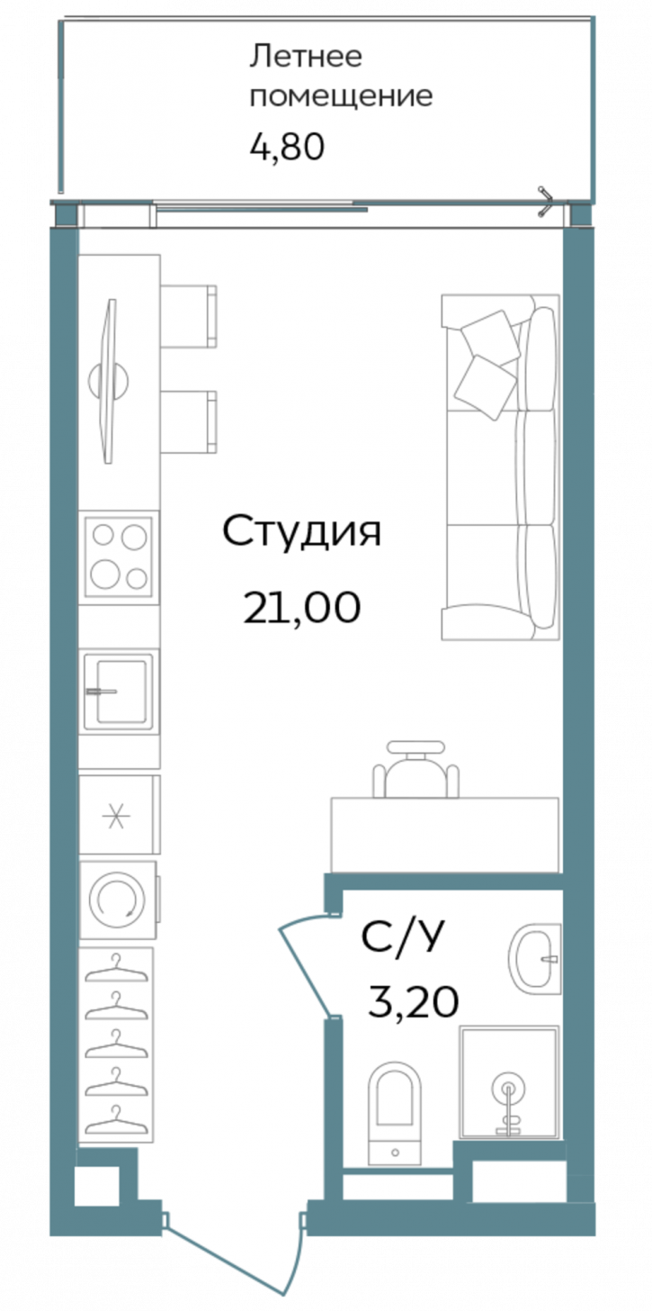 Квартира в новом доме Морская улица, 3