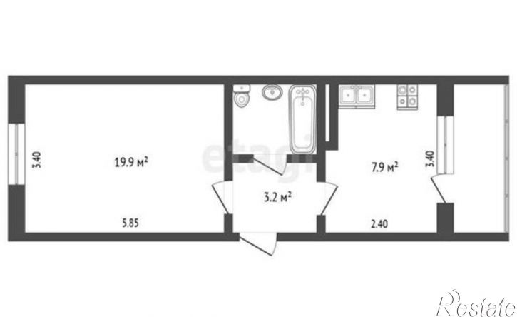 1-комн квартира 3-й микрорайон, 97,  д. 97