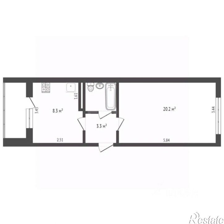 1-комн квартира Донецкая улица, 60В,  д. 60В