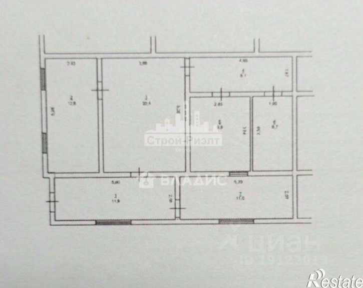 3-комн квартира ул Азовская, 12,  д. 12