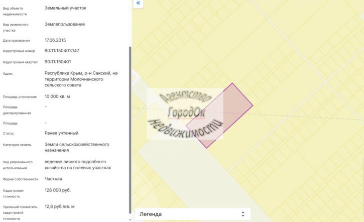 Земельный участок Молочное с