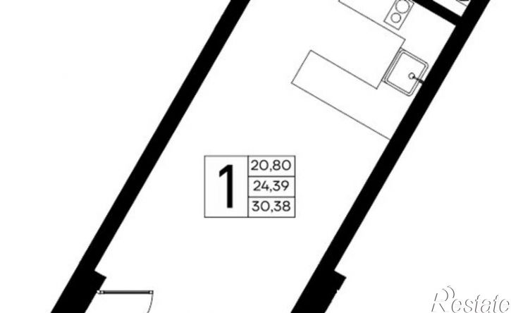 1-комн квартира в новом доме Севастополь, Качинское шоссе