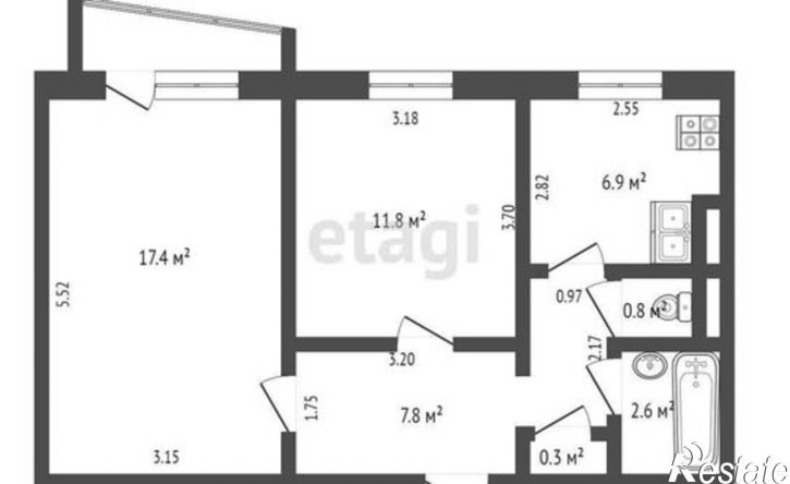 2-комн квартира мкр 10, 13,  д. 13