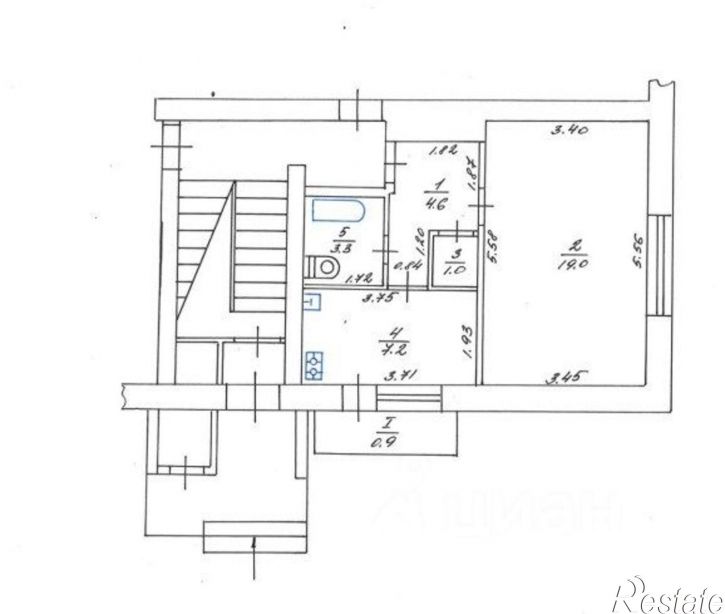 1-комн квартира Центральная улица, 2,  д. 2