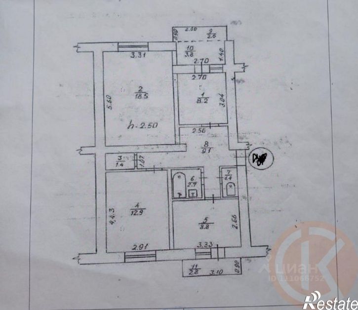 3-комн квартира ул Евпаторийское шоссе, 22Б,  д. 22Б
