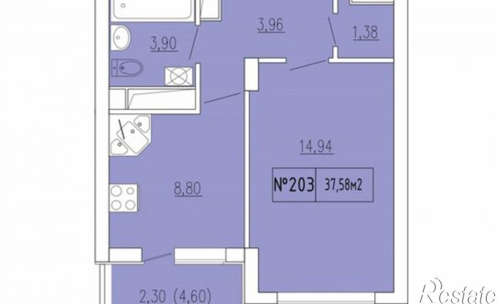 1-комн квартира в новом доме Феодосия, улица Грина, 45