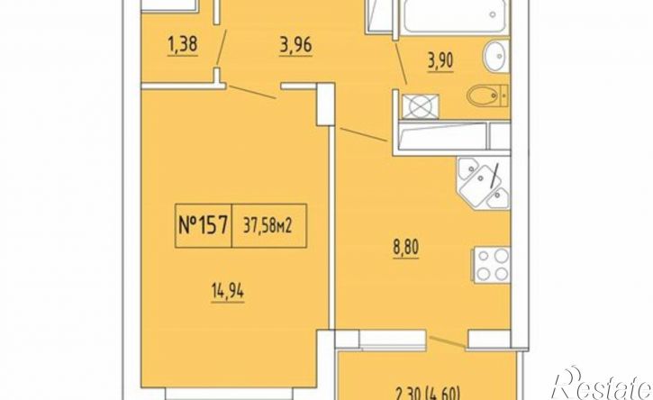 1-комн квартира в новом доме Феодосия, улица Грина, 45
