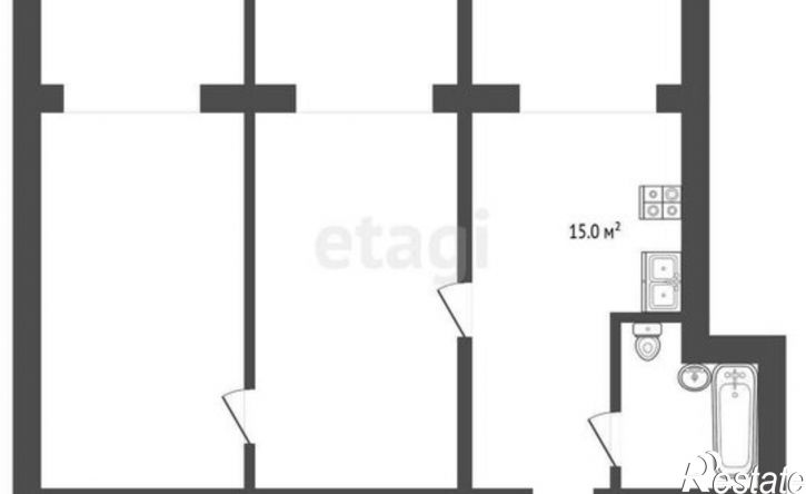 2-комн квартира улица Грузинова, 61,  д. 61