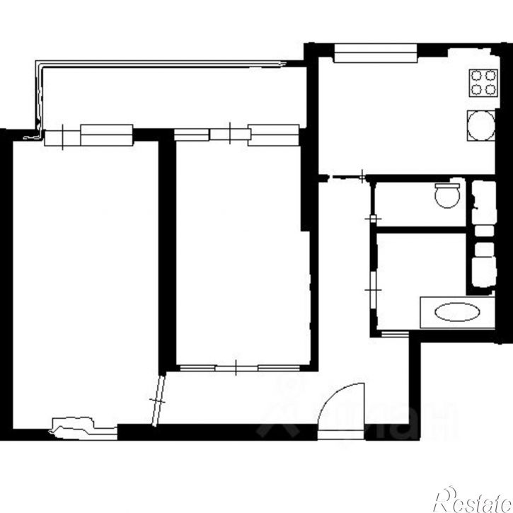 2-комн квартира ул Парковая, 12,  д. 12