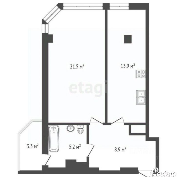 1-комн квартира ул Степаняна, 13,  д. 13