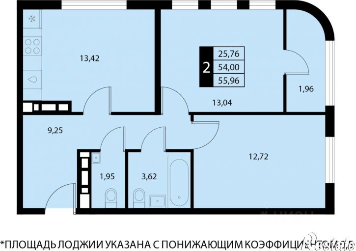 2-комн квартира в новом доме городской округ Алушта