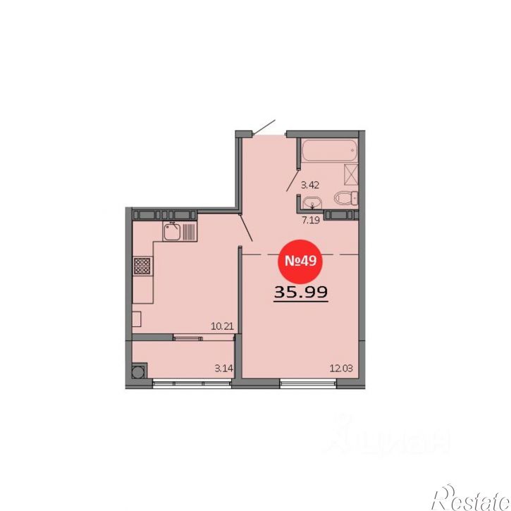 1-комн квартира в новом доме ул Павла Титова, 19,  д. 19