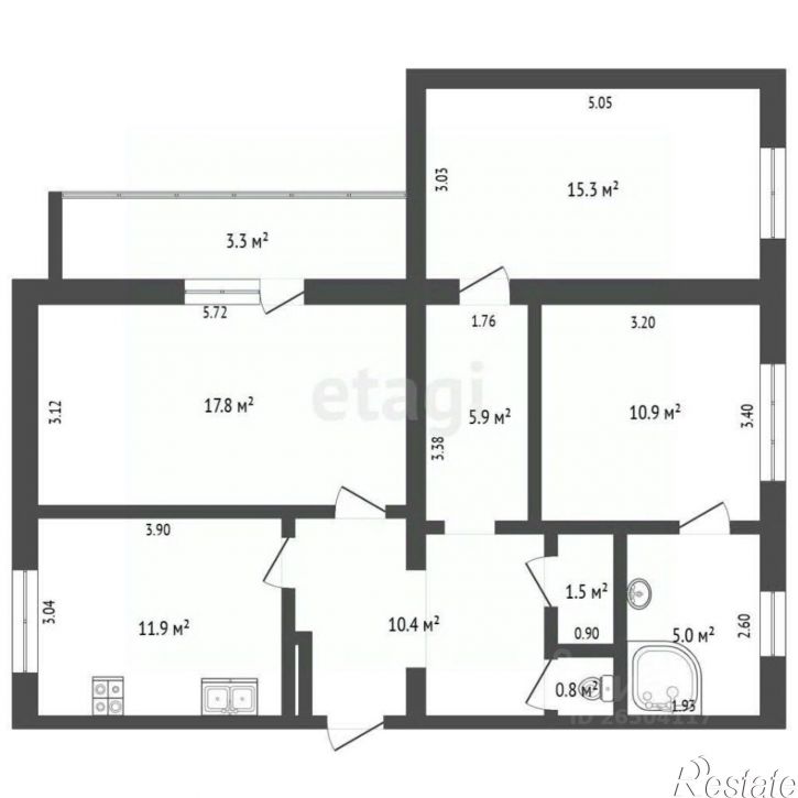 3-комн квартира ул Астана Кесаева, 7,  д. 7