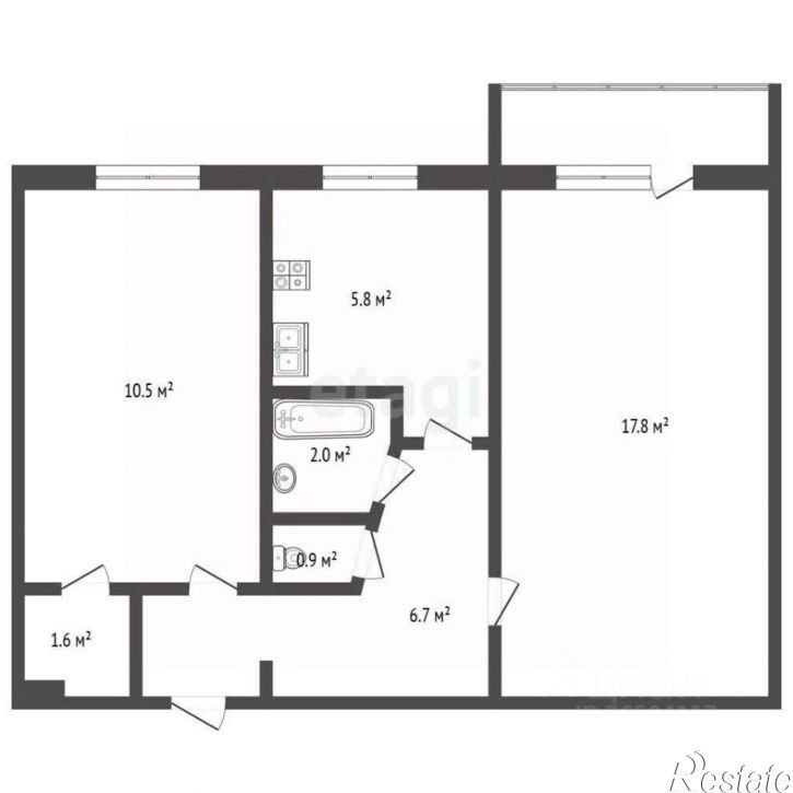 2-комн квартира ул Дмитрия Ульянова, 11,  д. 11