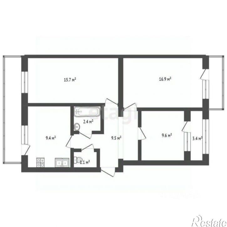 3-комн квартира ул Героев Бреста, 31,  д. 31